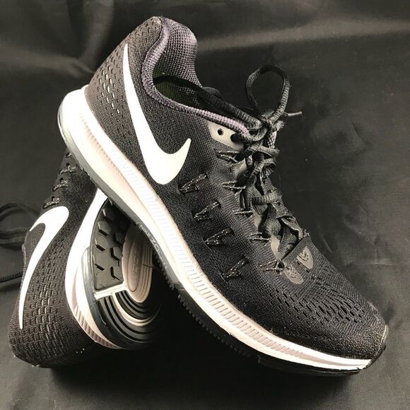 Nike Air Zoom Pegasus 33 Black white 7.5 - Picture 1 of 7